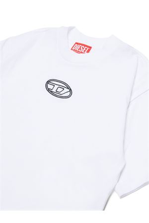 white cotton t-shirt DIESEL KIDS | J0242800YI9K100